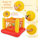 Inflatable Bounce House for Kids with Transparent Side Walls by LJGDeals