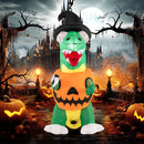 Blow up Inflatable Pumpkin Dinosaur Yard Decoration with Built-in LED Lights by LJGDeals