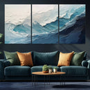 Blue Abstract Wave Ocean Wall Art Canvas Print – Modern