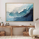 Blue Abstract Wave Ocean Wall Art Canvas Print – Modern