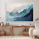 Blue Abstract Wave Ocean Wall Art Canvas Print – Modern