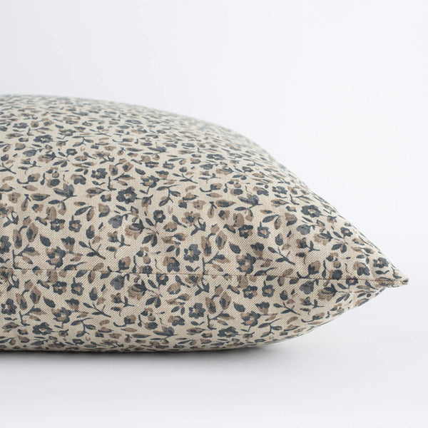 Adeline Blue Floral Pillow Cover, photo 2 of 7