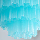 Blue Glass Tube Murano Ceiling Lamp