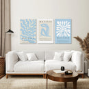 Set of 3 Blue and Beige Henri Matisse Prints by Wall Art Set