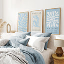 Set of 3 Blue and Beige Henri Matisse Prints by Wall Art Set