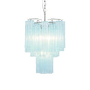Blue Murano Glass Tube Chandelier