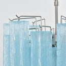 Blue Murano Glass Tube Chandelier