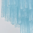 Blue Murano Glass Tube Chandelier