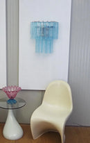 Star Shaped Blue Textured Glass Wall Lamp