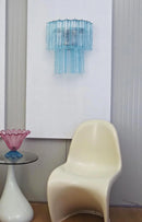 Star Shaped Blue Textured Glass Wall Lamp