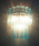 Star Shaped Blue Textured Glass Wall Lamp