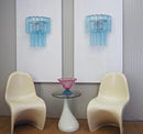 Star Shaped Blue Textured Glass Wall Lamp