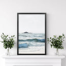 Blue Ocean Waves Poster. Coastal Wall Art by Wall Art Set