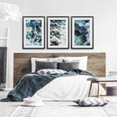 Blue Green Ocean Waves 3 Piece Wall Art by Wall Art Set