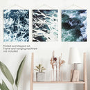Blue Green Ocean Waves 3 Piece Wall Art by Wall Art Set