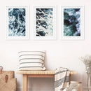 Blue Green Ocean Waves 3 Piece Wall Art by Wall Art Set