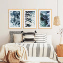 Blue Green Ocean Waves 3 Piece Wall Art by Wall Art Set