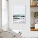 Minimalist Ocean Wall Art Print. Blue Waves, Foam by Wall Art Set