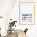 Minimalist Ocean Wall Art Print. Blue Waves, Foam by Wall Art Set