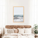 Minimalist Ocean Wall Art Print. Blue Waves, Foam by Wall Art Set