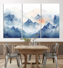 Blue Orange Abstract Mountain Wall Art by MyGreatCanvas | Canvas Wall Art Prints | Photo Prints & Wall Decor