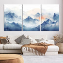 Blue Orange Abstract Mountain Wall Art by MyGreatCanvas | Canvas Wall Art Prints | Photo Prints & Wall Decor