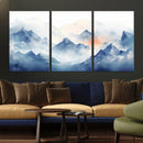 Blue Orange Abstract Mountain Wall Art by MyGreatCanvas | Canvas Wall Art Prints | Photo Prints & Wall Decor