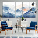 Blue Orange Abstract Mountain Wall Art by MyGreatCanvas | Canvas Wall Art Prints | Photo Prints & Wall Decor