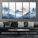Blue Orange Abstract Mountain Wall Art by MyGreatCanvas | Canvas Wall Art Prints | Photo Prints & Wall Decor