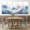 Blue Orange Abstract Mountain Wall Art by MyGreatCanvas | Canvas Wall Art Prints | Photo Prints & Wall Decor