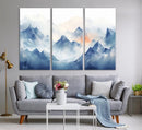 Blue Orange Abstract Mountain Wall Art by MyGreatCanvas | Canvas Wall Art Prints | Photo Prints & Wall Decor