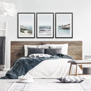 3 Piece Coastal Seascape Set. Blue Waves, Rocky Beach by Wall Art Set