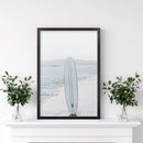 Blue Surfboard Print. Ocean Beach Wall Art by Wall Art Set