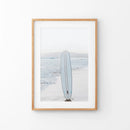 Blue Surfboard Print. Ocean Beach Wall Art by Wall Art Set