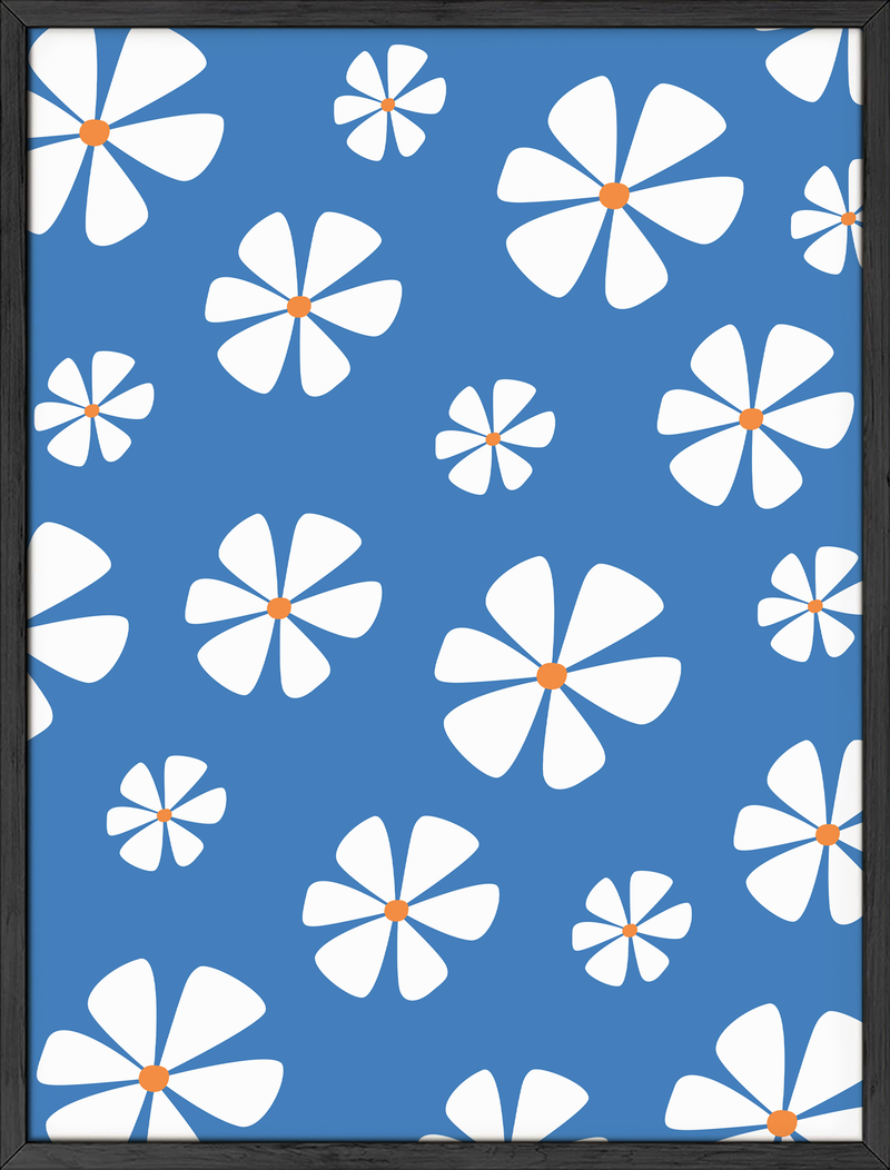 Abstract white daisies