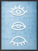Blue evil eyes