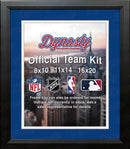 NHL Hockey Photo Picture Frame Kit - Columbus Blue Jackets (Blue Matting, White Trim) by Dynasty Sports & Framing