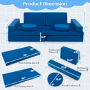 10-Piece Kids Play Couch Sofa with Portable Handle by LJGDeals