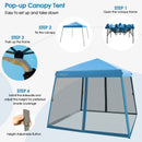 10 x 10 Feet Pop Up Canopy with with Mesh Sidewalls and Roller Bag by LJGDeals