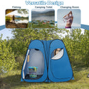 Oversized Pop Up Shower Tent with Window Floor and Storage Pocket by LJGDeals