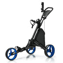 Folding 3 Wheels Golf Push Cart with Bag Scoreboard Adjustable Handle by LJGDeals