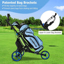 Folding 3 Wheels Golf Push Cart with Bag Scoreboard Adjustable Handle by LJGDeals