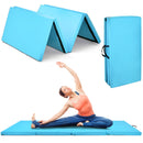 4-Panel Folding Gymnastics Mat with Carrying Handles for Home Gym-Navy