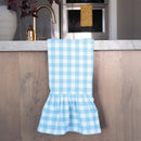 Blue Ruffled Gingham Dish Towel by Galley & Fen