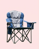 500 lbs Heavy Duty Folding Camping Chair w/ Cup Holder & Cooler Bag | Portable Outdoor Beach Seat by 2Dropme