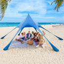 20 x 20 Feet Beach Canopy Tent with UPF50+ Sun Protection and Shovel by LJGDeals