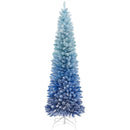6 Feet Blue Gradient Snow Flocked Artificial Christmas Tree-Blue by LJGDeals