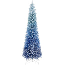 7 Feet Blue Gradient Snow Flocked Artificial Christmas Tree-Blue by LJGDeals