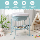 Folding Baby Changing Table with Bathtub and 4 Universal Wheels
