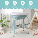 Folding Baby Changing Table with Bathtub and 4 Universal Wheels by LJGDeals